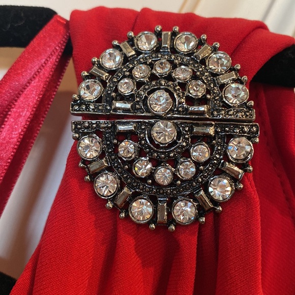 Lauren Ralph Lauren evening dress. Pullover style. Classic Roasted Pepper Red 4 - Picture 13 of 13